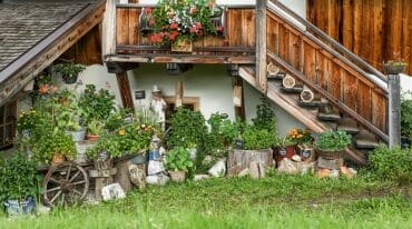 The herb garden at the Buergl-Alm